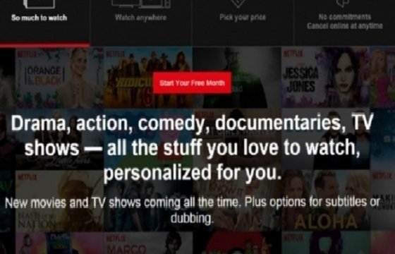 Американское онлайн-телевидение Netflix заработало и в станах Балтии