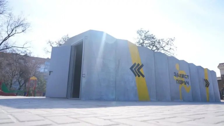 Мобильное укрытие в Запорожской области. Иллюстрация: Запорізька ОВА