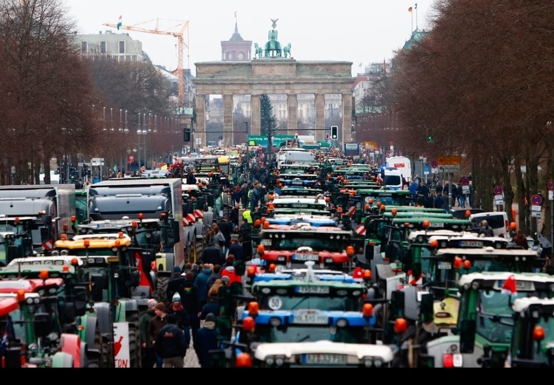 Протест фермеров в Берлине. Фото: из соцсетей