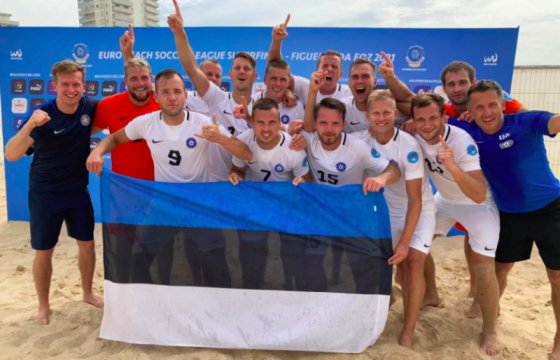 Эстония завоевала путевку на чемпионат Европы по пляжному футболу