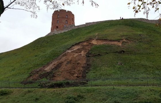 На горе Гедиминаса в Вильнюсе зафиксирован очередной оползень