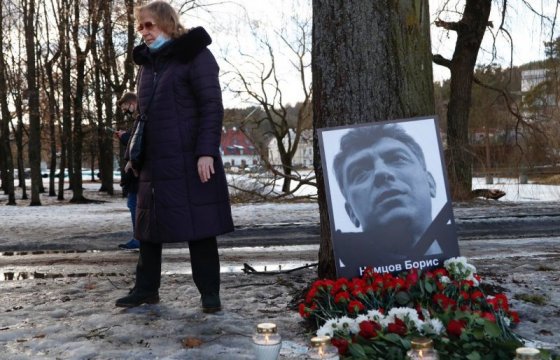 В Вильнюсе прошла акция в память Бориса Немцова (ФОТО)