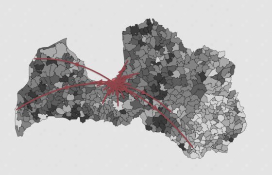 В Латвии создали интерактивную карту внутренней миграции