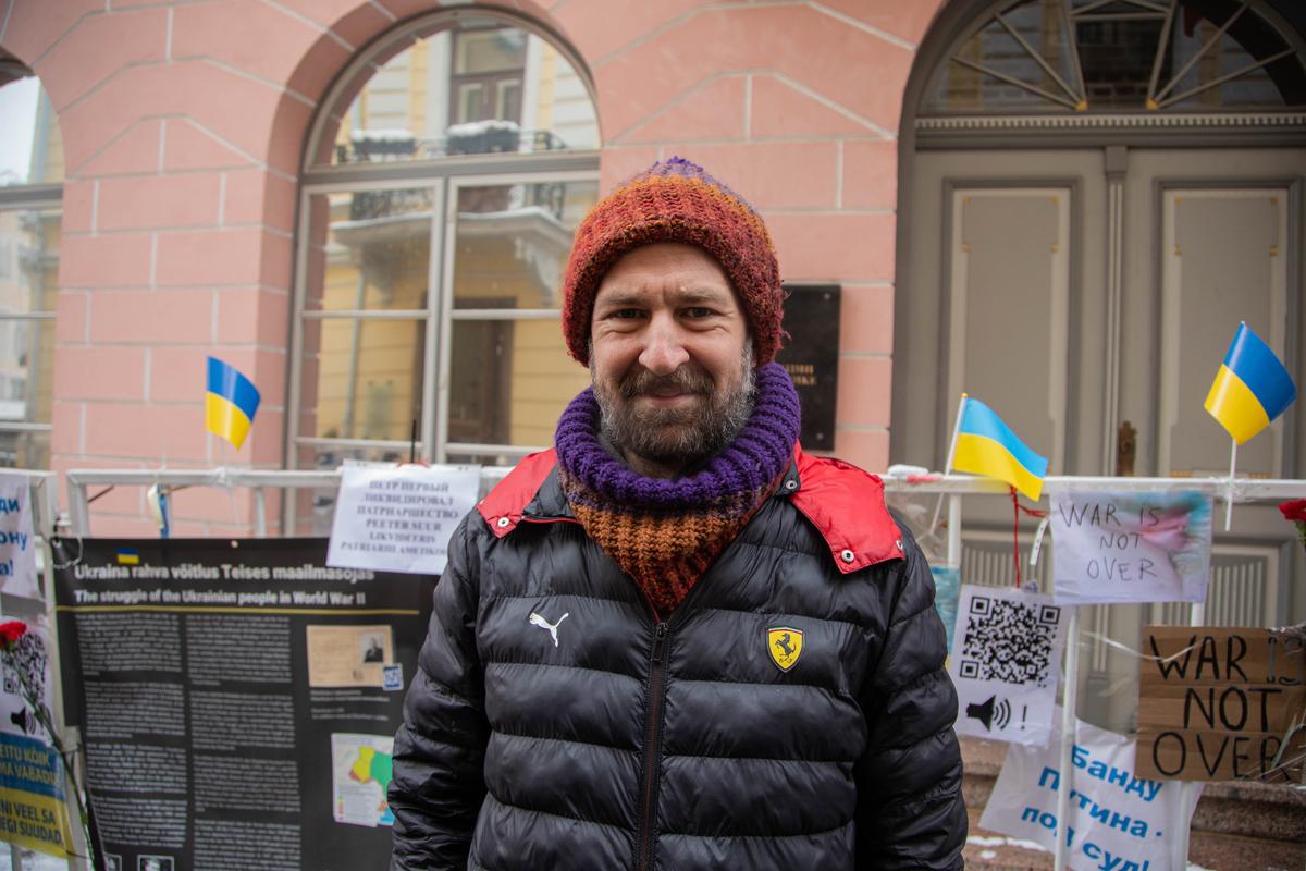 Михаил Тамм на митинге 24 февраля. Фото: Егор Астахов