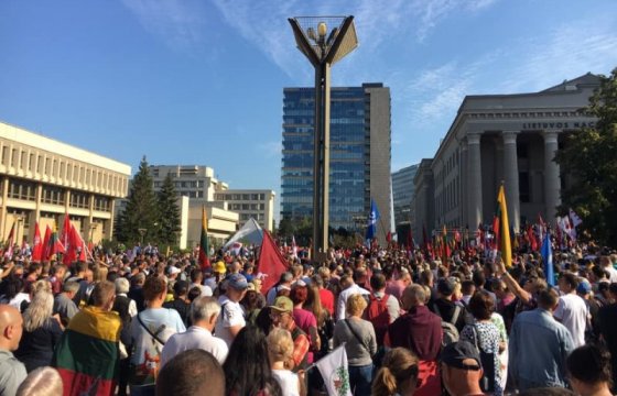 Против демонстрантов в Литве применили слезоточивый газ