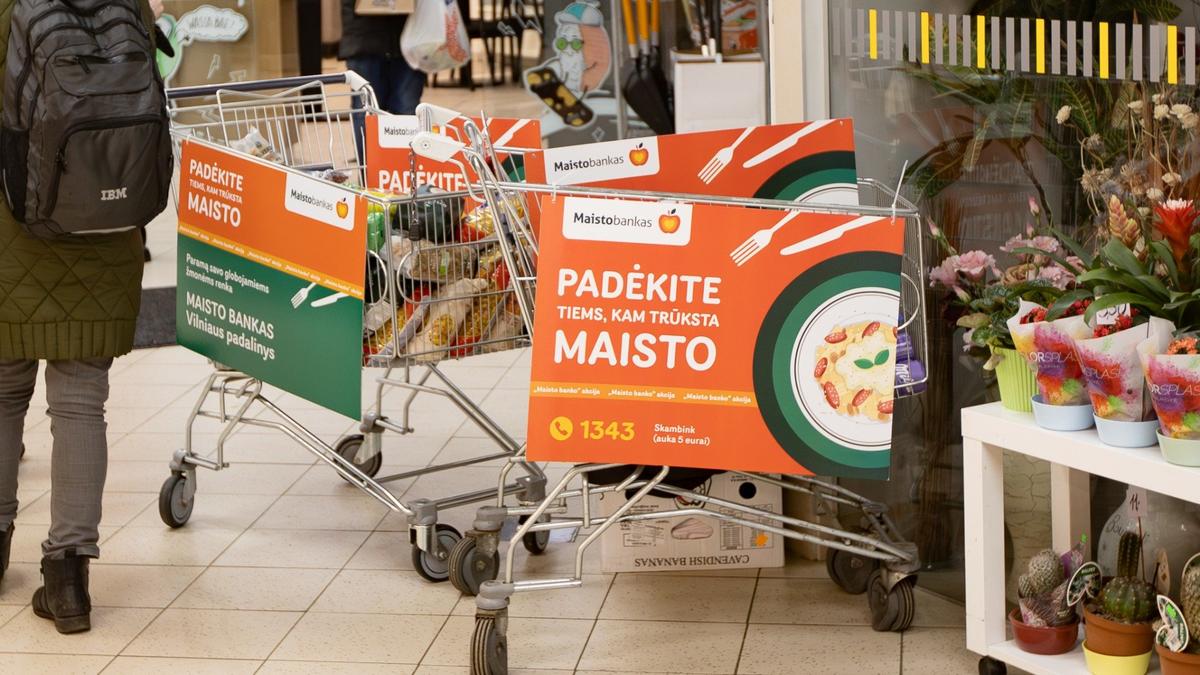 17-18 апреля по всей Литве пройдет акция «Продовольственного банка»: призывают жертвовать продукты с длительным сроком хранения