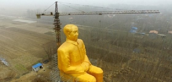 Золотую статую Мао решили демонтировать через три дня после установки