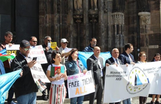 В Германии прошла акция в поддержку политзаключенных Азербайджана