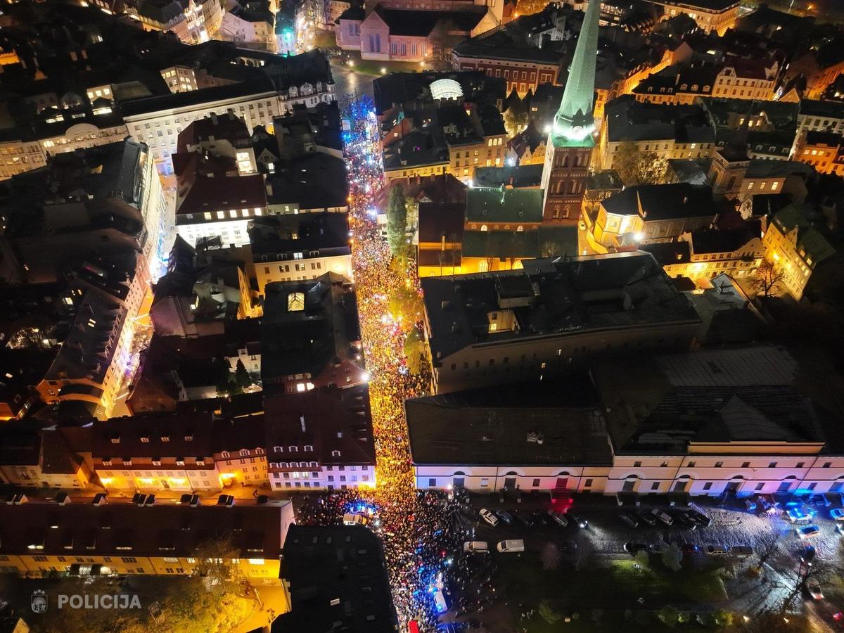 Акция протеста против выхода Латвии из Стамбульской конвенции. Фото: Полиция Латвии