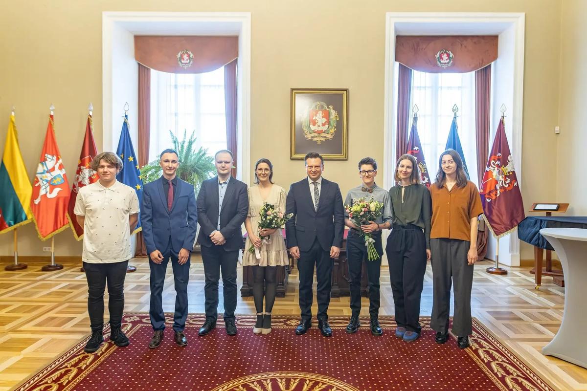 Церемония в Вильнюсской ратуше. Фото: самоуправление Вильнюса