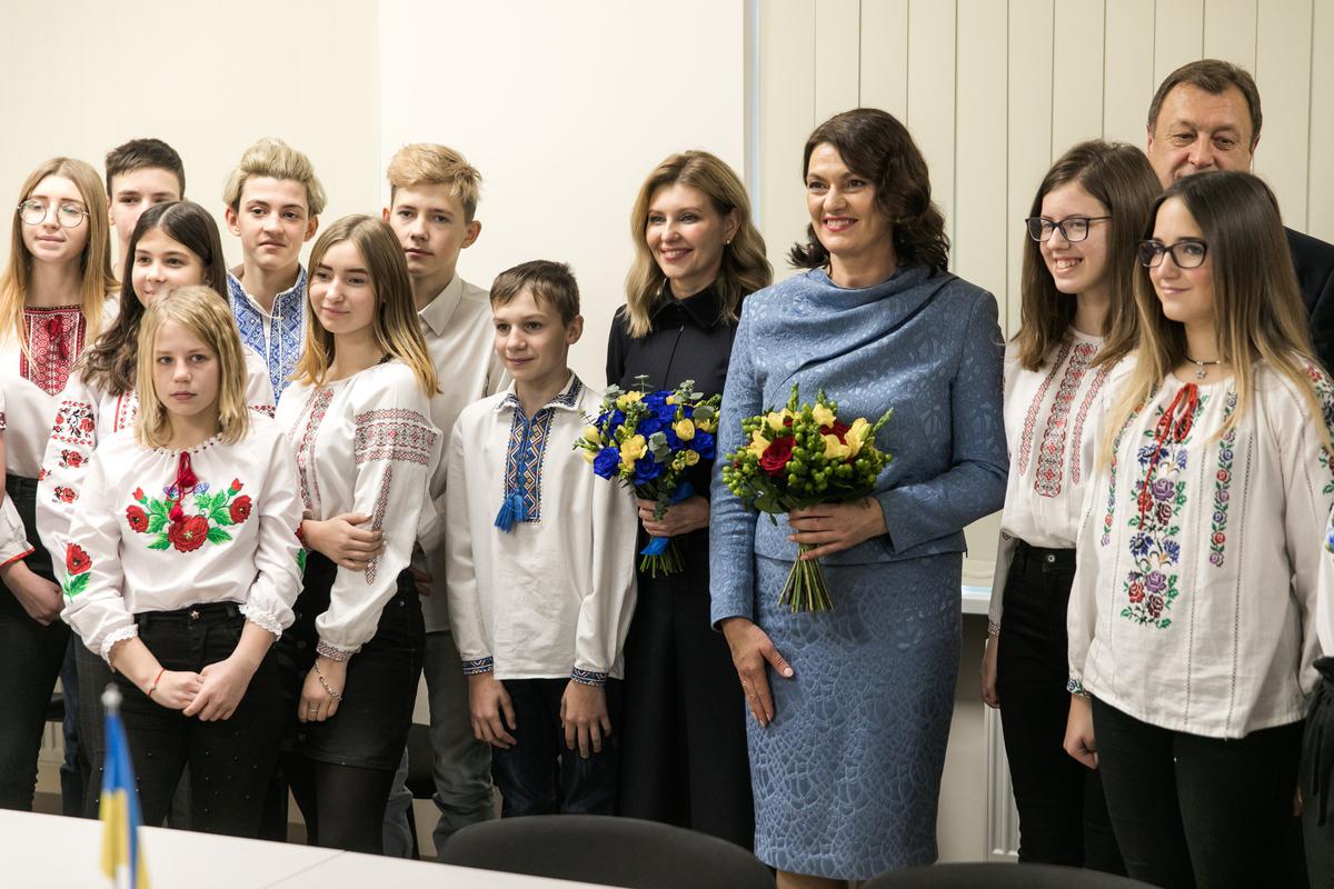 Елена Зеленская (слева) и Диана Науседене (справа)/president.gov.ua