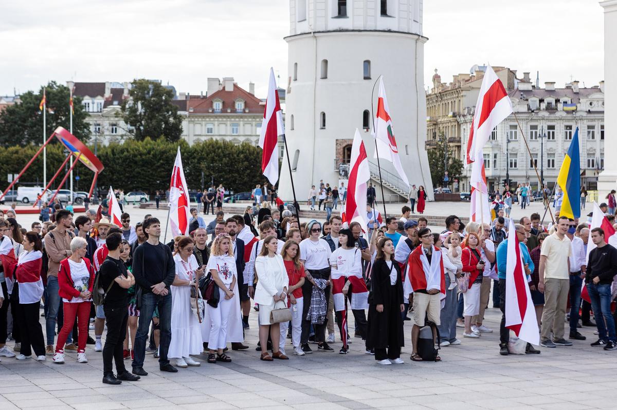 День солидарности с беларусами в Вильнюсе, фото: BNS
