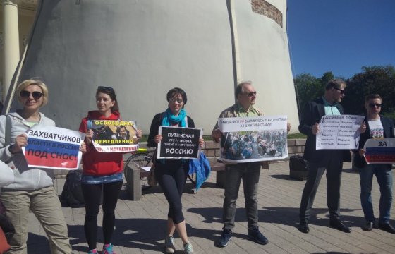 В Вильнюсе прошел пикет против инаугурации Путина