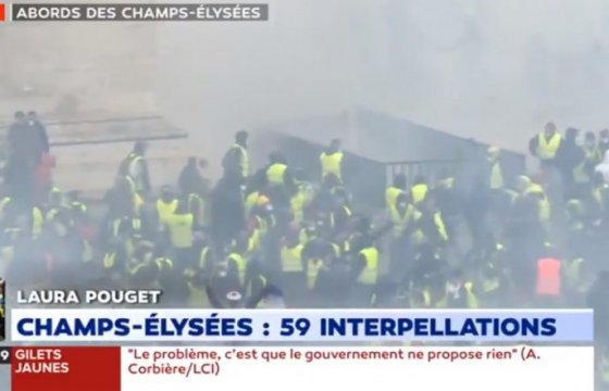 В Париже применили слезоточивый газ при разгоне общественной акции