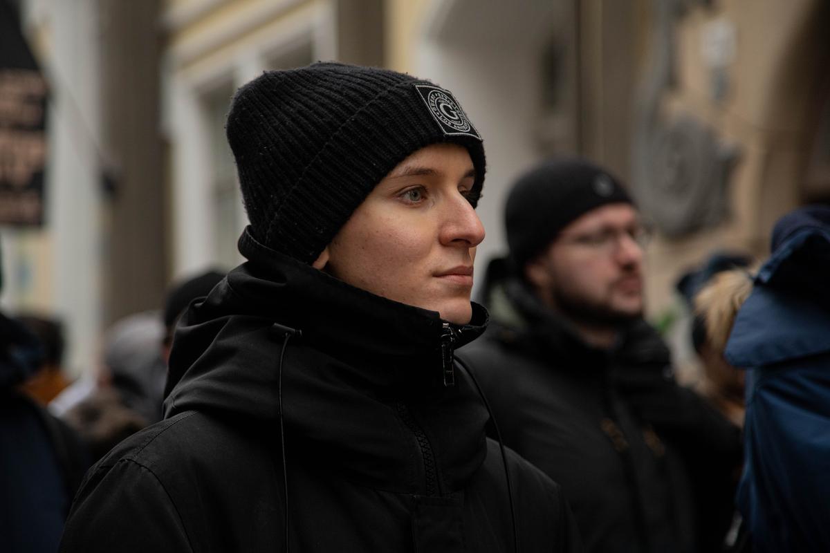 Артем Тюрин на митинге 24 февраля. Фото: Егор Астахов