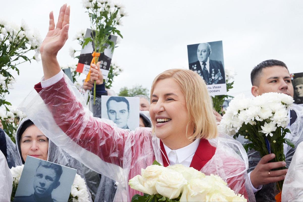 Ирина Влах 9 мая в Кишиневе. Фото: Facebook