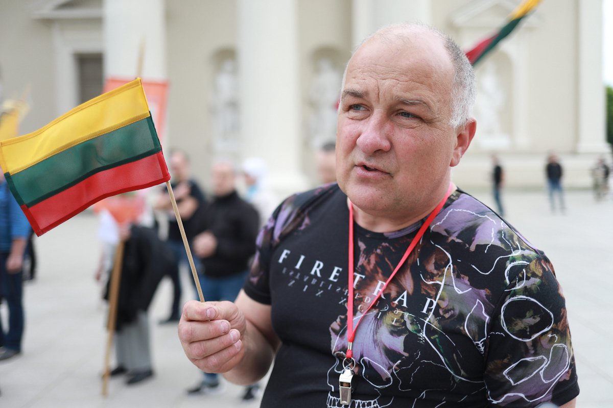 Кястас приехал из Каунаса, чтобы выразить протест против проведения Baltic pride