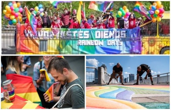 Переходы, граффити и автобус: как в Вильнюсе поддерживали ЛГБТ