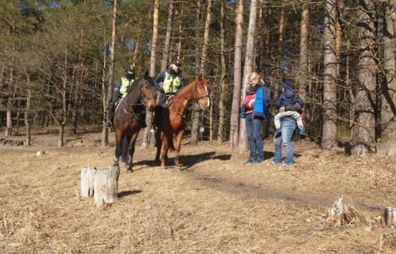 В парках Вильнюса работает конная полиция