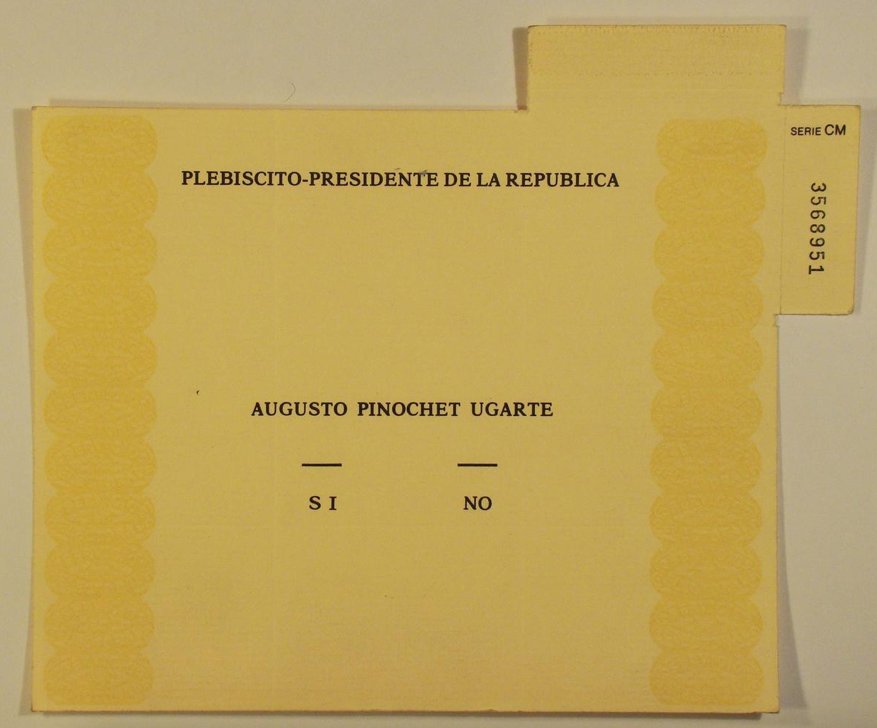 Бюллетень референдума в Чили, 1988 год. Фото:  Wikimedia Commons