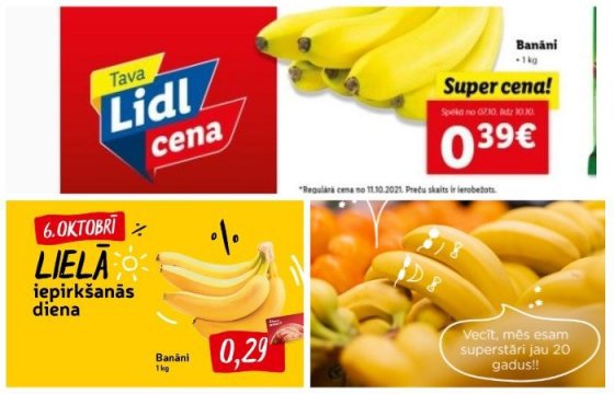 Приход LIDL в Латвию обрушил цены на бананы