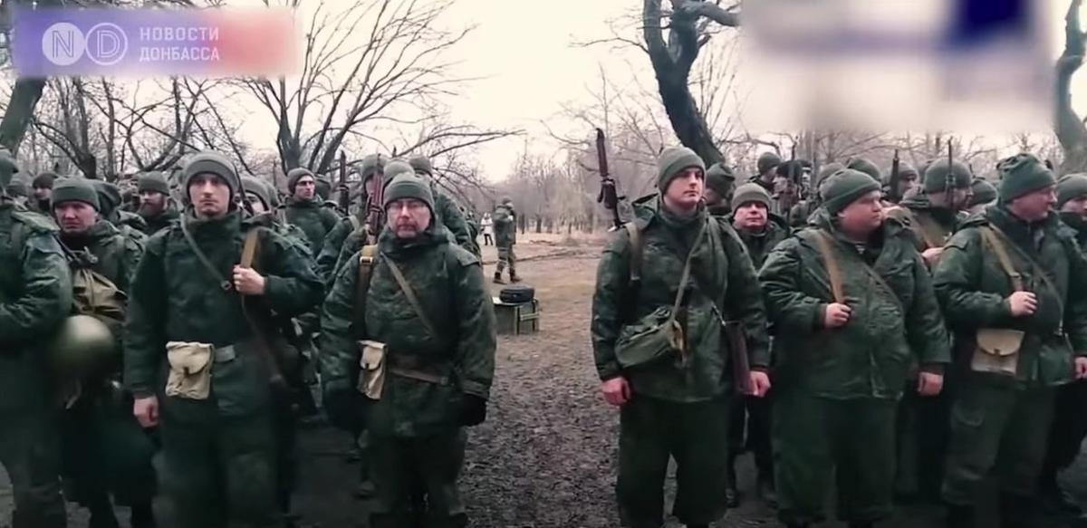 Мобилизация в ЛДНР. Скриншот видео «Новостей Донбасса»