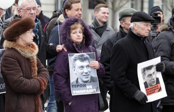 В Вильнюсе прошел митинг памяти Бориса Немцова