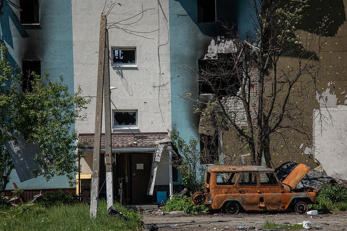 Разрушения от обстрелов в Козинке Белгородской области, май 2024 года. Фото: Анатолий Ольшанский