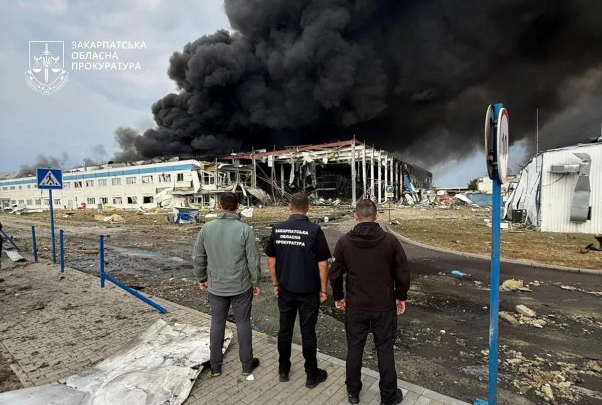 Последствия атаки на предприятие американской компании. Закарпатская областная прокуратура