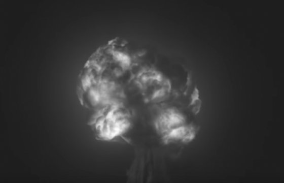 Взрыв ядерной бомбы показали на отреставрированной съемке