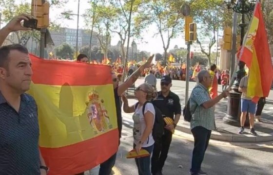 Сторонники единой Испании вышли на митинг в Барселоне