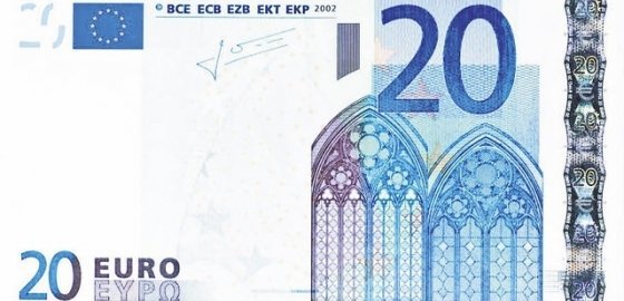 Банки Еврозоны с завтрашнего дня пустят в обращение новую купюру в 20 евро