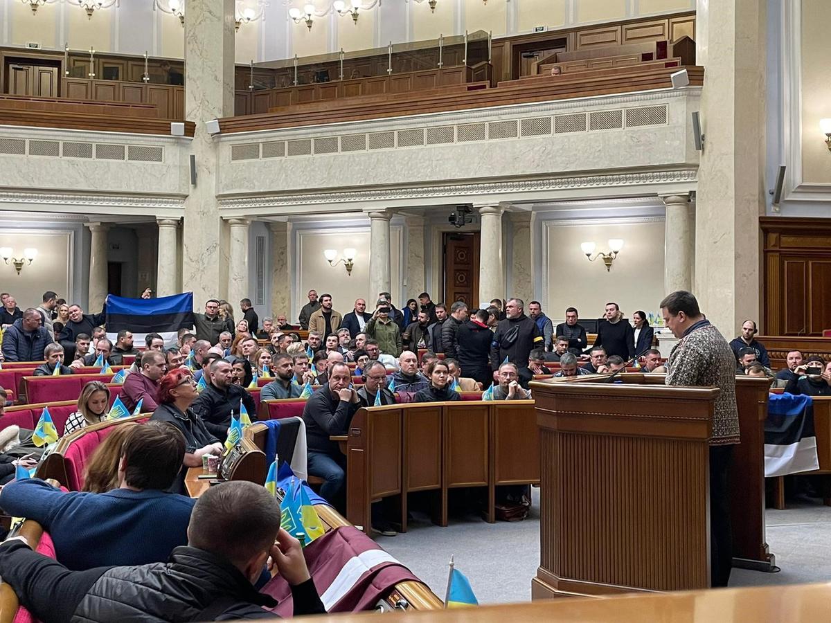 Спикер Рийгикогу Юри Ратас в Киеве. Фото: парламент Эстонии