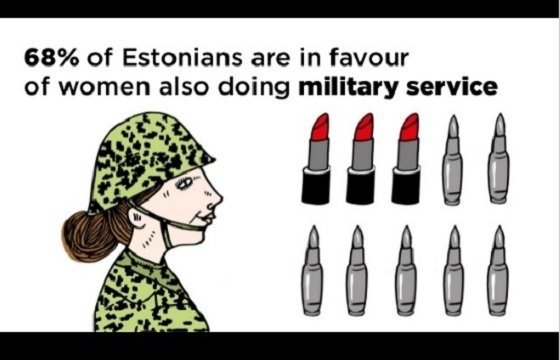 Большинство эстонцев поддерживают срочную военную службу для женщин