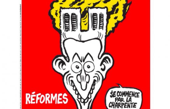 Charlie Hebdo опубликовал карикатуру на пожар в Соборе Парижской Богоматери