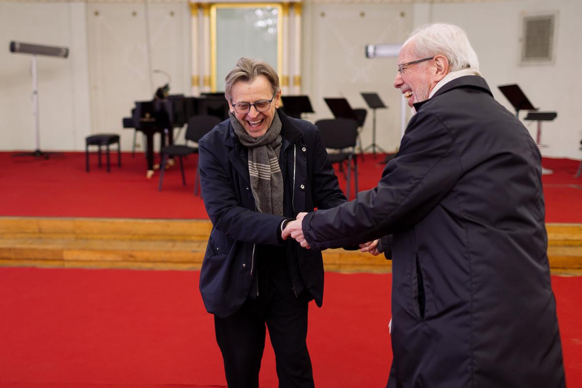 Барышников и Кремер в апреле 2021 года в Риге. Фото Рижского общества Рихарда Вагнера.