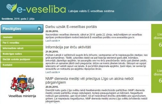 В Латвии стартовал портал электронных услуг здравоохранения