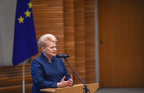 Грибаускайте: Литва предложит новые санкции против России, если та продолжит агрессию на Украине