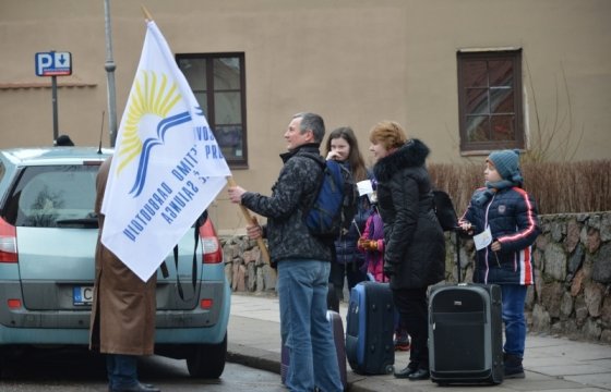 В Вильнюсе прошли акции протеста учителей